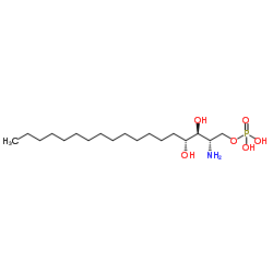 4-羟基鞘氨醇-1-磷酸酯(酿酒酵母)结构式