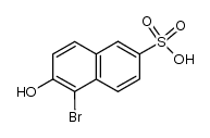5-bromo-6-hydroxy-naphthalene-2-sulfonic acid Structure