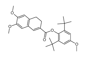 6,7-Dimethoxy-3,4-dihydro-naphthalene-2-carboxylic acid 2,6-di-tert-butyl-4-methoxy-phenyl ester Structure