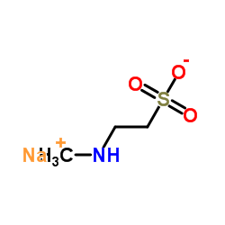 Sodium 2-(methylamino)ethanesulfonate structure