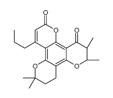 2H,6H,12H-Benzo(1,2-b:3,4-b':5,6-b'')tripyran-2,12-dione,7,8,10,11-tetrahydro-6,6,10,11-tetramethyl-4-propyl-,(10S-trans) Structure