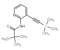 2,2-二甲基-N-(3-三甲基硅乙炔-2-吡啶)-丙酰胺结构式