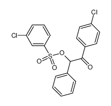 2-(4-chlorophenyl)-2-oxo-1-phenylethyl 3-chlorobenzenesulfonate结构式