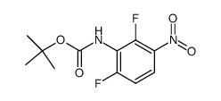 tert-butyl 2,6-difluoro-3-nitrophenylcarbamate Structure