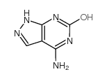 4-氨基-6-羟基吡唑-(3,4-d)嘧啶结构式