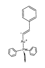 2-phenylethenyl(triphenylphosphine)gold(I) Structure