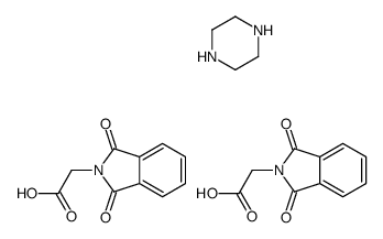 2-(1,3-dioxoisoindol-2-yl)acetic acid,piperazine结构式