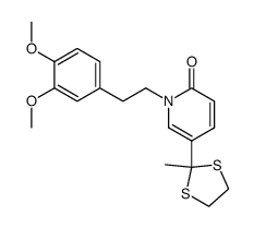 1-(3,4-dimethoxy-phenethyl)-5-(2-methyl-[1,3]dithiolan-2-yl)-1H-pyridin-2-one结构式