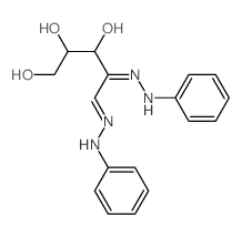 (4Z,5Z)-4,5-bis(phenylhydrazinylidene)pentane-1,2,3-triol结构式