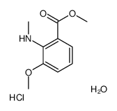 methyl 3-methoxy-2-(methylamino)benzoate,hydrate,hydrochloride Structure