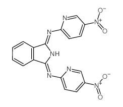 (3E)-N-(5-nitropyridin-2-yl)-3-(5-nitropyridin-2-yl)imino-isoindol-1-amine Structure