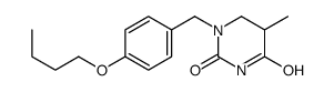 二氢-1-((4-丁氧基苯基)甲基)-5-甲基-2,4(1h,3h)-嘧啶二酮结构式