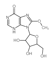 Inosine, 8-methoxy-(9CI) Structure