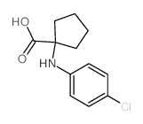 1-(4-氯-苯基氨基)-环戊烷羧酸结构式