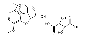 (4R,4aR,7R,7aR,12bS)-9-methoxy-3-methyl-2,4,4a,7,7a,13-hexahydro-1H-4,12-methanobenzofuro[3,2-e]isoquinoline-7-ol,(2R,3R)-2,3-dihydroxybutanedioic acid Structure
