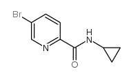 N-环丙基-5-溴吡啶甲酰胺结构式