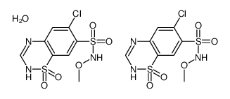 6-chloro-N-methoxy-1,1-dioxo-4H-1λ6,2,4-benzothiadiazine-7-sulfonamide,hydrate Structure