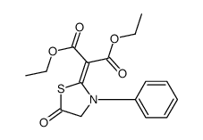 diethyl 2-(5-oxo-3-phenyl-1,3-thiazolidin-2-ylidene)propanedioate Structure