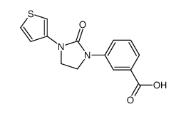 3-(2-oxo-3-thiophen-3-ylimidazolidin-1-yl)benzoic acid Structure