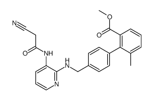 Methyl 4'-[({3-[(cyanoacetyl)amino]pyridin-2-yl}amino)methyl]-6-methyl-1,1'-biphenyl-2-carboxylate Structure