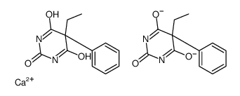 Calcium bis(5-ethyl-4,6-dioxo-5-phenyl-1,4,5,6-tetrahydro-2-pyrim idinolate)结构式