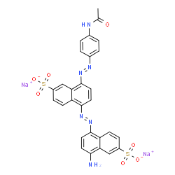 disodium 8-[(4-acetamidophenyl)azo]-5-[(4-amino-6-sulphonatonaphthyl)azo]naphthalene-2-sulphonate Structure