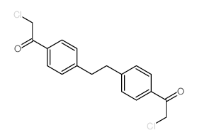 2-chloro-1-[4-[2-[4-(2-chloroacetyl)phenyl]ethyl]phenyl]ethanone Structure