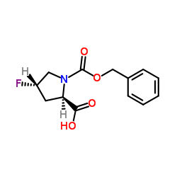 (4S)-1-[(Benzyloxy)carbonyl]-4-fluoro-D-proline Structure