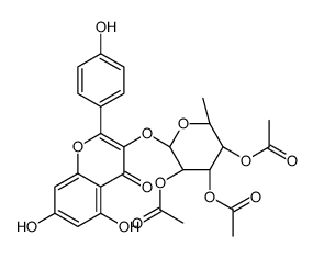 5,7-Dihydroxy-2-(4-hydroxyphenyl)-4-oxo-4H-chromen-3-yl 2,3,4-tri -O-acetyl-6-deoxy-α-L-mannopyranoside Structure