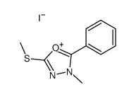 3-methyl-5-methylsulfanyl-2-phenyl-1,3,4-oxadiazol-3-ium,iodide Structure