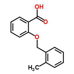 2-((2-甲基苄基)氧基)苯甲酸结构式