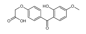 2-[4-(2-hydroxy-4-methoxybenzoyl)phenoxy]acetic acid Structure