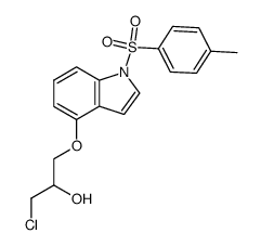 1-chloro-3-[1-(4-methylphenyl)sulfonyl-4-indolyloxy]-2-propanol结构式