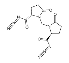 diazide de l'acide L methylene bis N-(oxo-5 pyrrolidine carboxylique-2) Structure