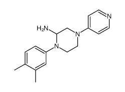 1-(3,4-dimethylphenyl)-4-pyridin-4-ylpiperazin-2-amine结构式