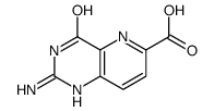 (9CI)-2-氨基-1,4-二氢-4-氧代吡啶并[3,2-d]嘧啶-6-羧酸结构式