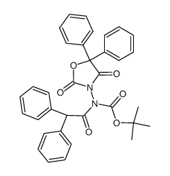 (Diphenylacetyl)(2,4-dioxo-5,5-diphenyl-3-oxazolidinyl)carbamidsaeure-tert-butylester Structure