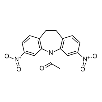 1-(3,7-Dinitro-10,11-dihydro-5h-dibenzo[b,f]azepin-5-yl)ethan-1-one Structure