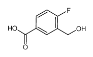4-氟-3-(羟甲基)苯甲酸结构式