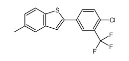 2-[4-chloro-3-(trifluoromethyl)phenyl]-5-methyl-1-benzothiophene结构式