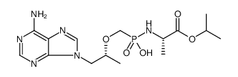 L-Alanine, N-[[[(1R)-2-(6-amino-9H-purin-9-yl)-1-methylethoxy]methyl]hydroxyphosphinyl]-, 1-methylethyl ester structure