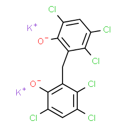 potassium hydrogen 2,2'-methylenebis[3,4,6-trichlorophenolate] Structure