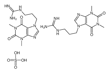 2-[3-(1,3-dimethyl-2,6-dioxo-purin-7-yl)propyl]guanidine, sulfuric aci d结构式