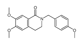 6,7-dimethoxy-2-(4-methoxybenzyl)-3,4-dihydro-2H-isoquinolin-1-one Structure