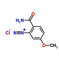 2-Carbamoyl-5-methoxybenzenediazonium chloride Structure