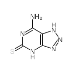 7-Amino-1H-v-triazolo(4,5-d)pyrimidine-5-thiol结构式