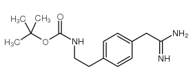 2-[4-(2-N-Boc-氨基乙基)-苯基]-乙脒结构式