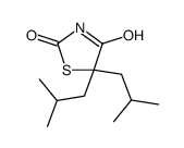 5,5-bis(2-methylpropyl)-1,3-thiazolidine-2,4-dione结构式