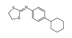 N-(4-cyclohexylphenyl)-1,3-dithiolan-2-imine结构式