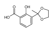 2-hydroxy-3-(2-methyl-1,3-dioxolan-2-yl)benzoic acid结构式